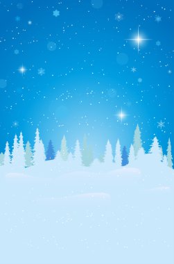 soyut kış manzarası