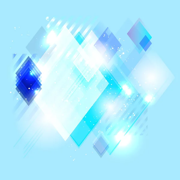 Fondo azul abstracto brillante de líneas y rombos — Vector de stock