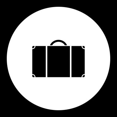 basit durum izole siyah simge eps10 seyahat