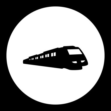 hızlı tren toplu taşıma siluet simge eps10