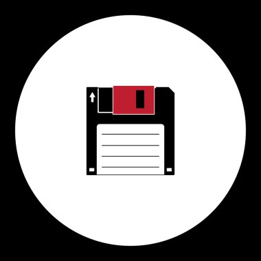 eski floppy disk bilgisayar basit izole simgesi eps10 için
