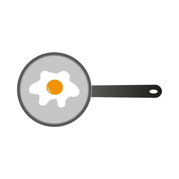 Basit renk simge eps10 kızartma tavada yumurta — Stok Vektör