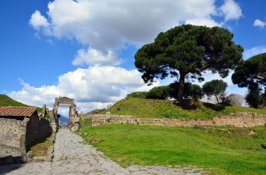 pompei şehir kazı İtalya eski kapısı