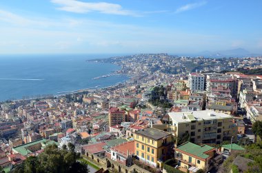 Napoli şehir ve bay Güney İtalya, yatay