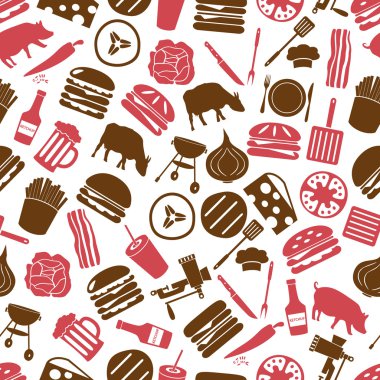 Hamburger Tema modern basit simgeler kesintisiz renk desen eps10