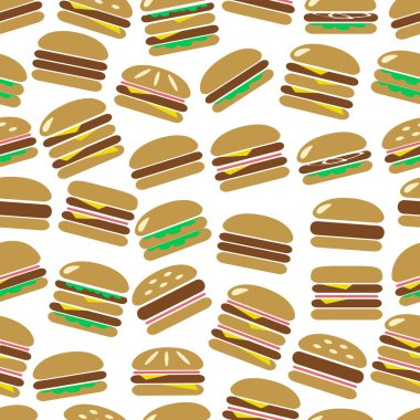 renkli hamburger türleri lokanta modern basit simgeler seamless modeli eps10 renk