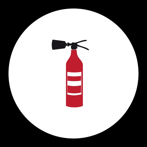 Red fire extinguisher simple isolated icon eps10 — Stock Vector