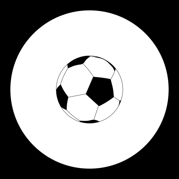 Fútbol negro o pelota de fútbol aislado icono negro eps10 — Vector de stock