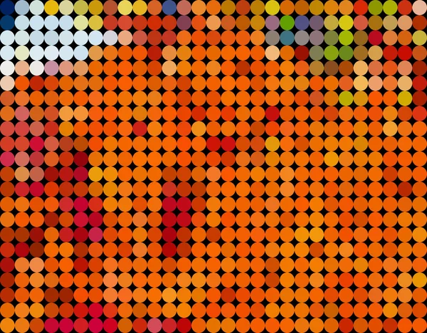 Colorido laranja pontos círculos geométrico baixo gradiente poli gráfico fundo vetor eps10 — Vetor de Stock