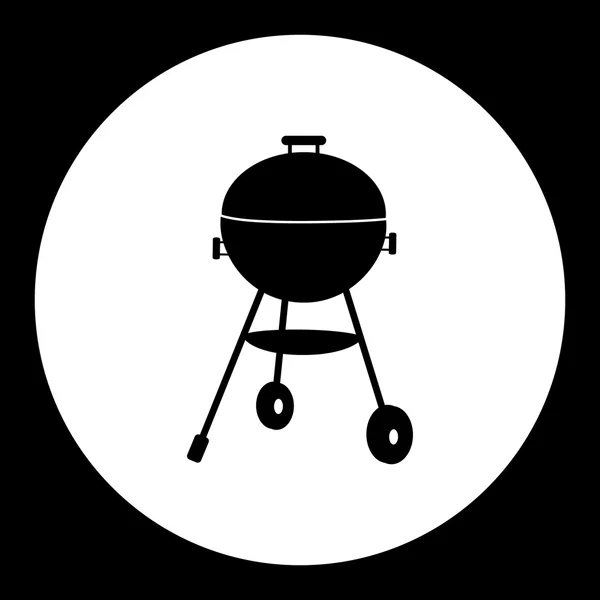 Negro simple hogar jardín parrilla aislado icono eps10 — Vector de stock