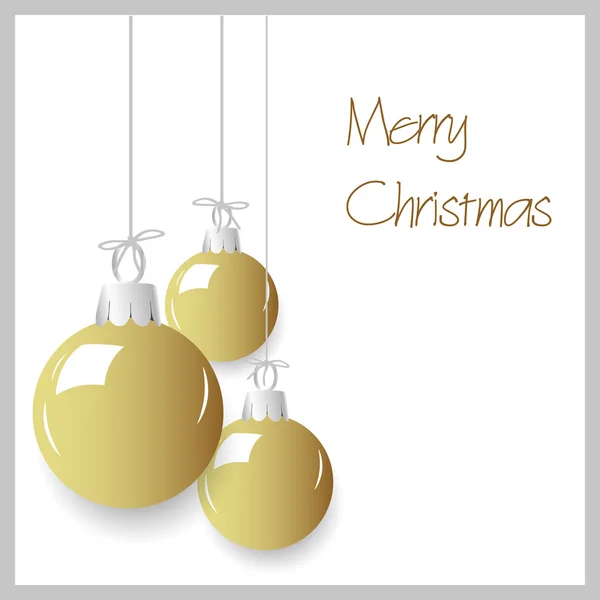 Glanzende gouden kleur kerstballen decoratie opknoping eps10 — Stockvector