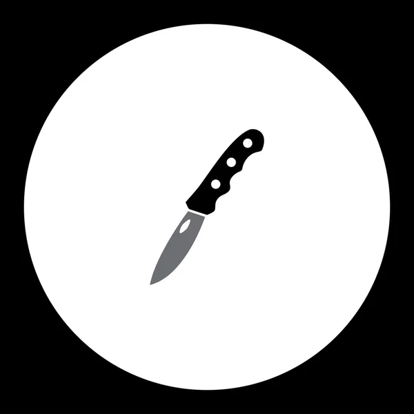 Черный и серый карманный нож простой изолированный значок eps10 — стоковый вектор