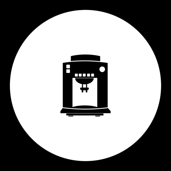 Black isolated espresso italian coffee machine eps10 — Stock Vector