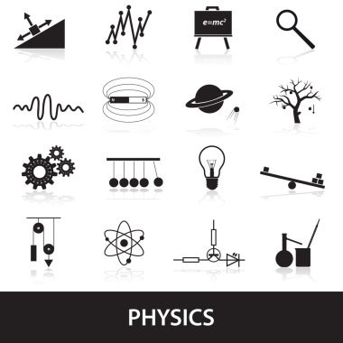 physics icons set eps10