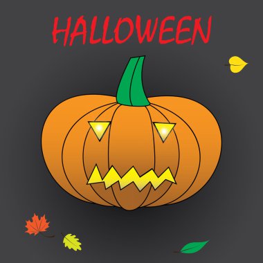 Cadılar Bayramı Balkabağı eps10 oyma