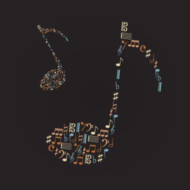 müzik Not simgeler büyük müzik notu eps10 seviyorum