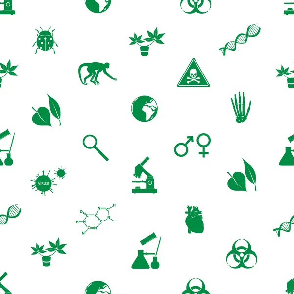 Biology icons seamless pattern eps10 — Stock Vector