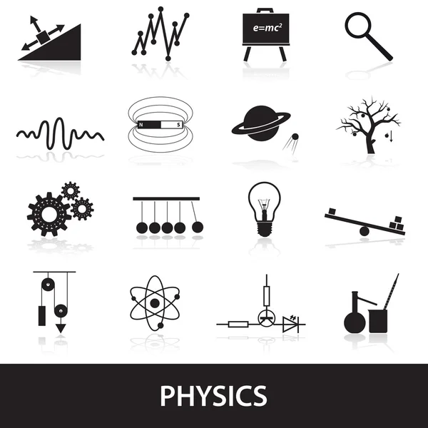 Natuurkunde pictogrammen instellen eps10 — Stockvector