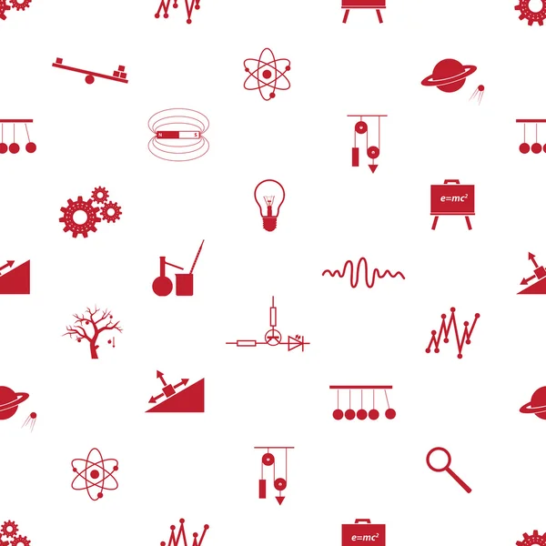 Physics icons seamless pattern eps10 — Stock Vector