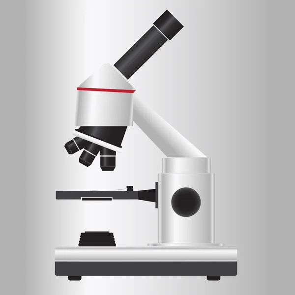 Microscopio da laboratorio in argento eps10 — Vettoriale Stock