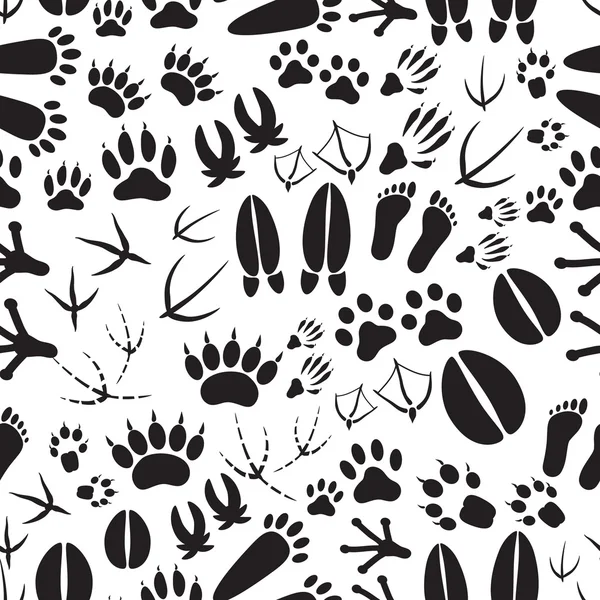 hayvan ayak siyah beyaz seamless modeli eps10