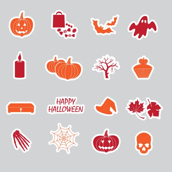 Halloween stickers instellen eps10 — Stockvector