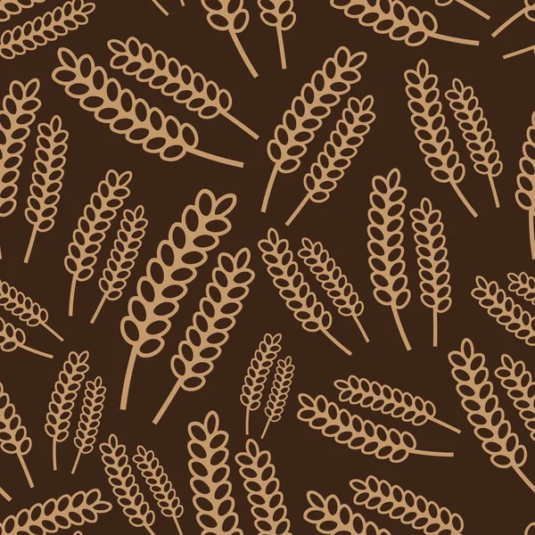 Herbstliches braunes Korn nahtloses Vektormuster eps10 — Stockvektor