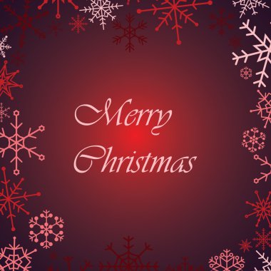 neşeli Noel kar pul kırmızı kart eps10