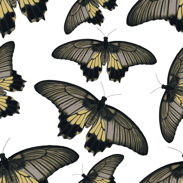 Красочные простые векторные бабочки без швов eps10 — стоковый вектор
