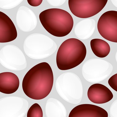 Kırmızı ve beyaz Paskalya yumurta seamless modeli eps10