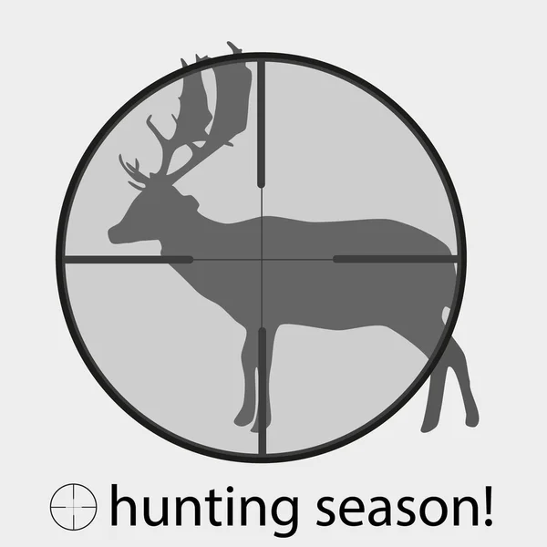 Saison de chasse avec cerfs en vue eps10 — Image vectorielle