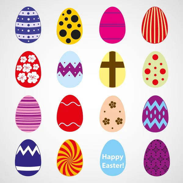 Çeşitli renk Paskalya yumurta toplama eps10 Tasarla — Stok Vektör