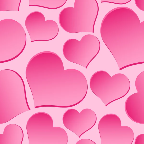 Roze valentine haarden van papier naadloze patroon eps10 — Stockvector