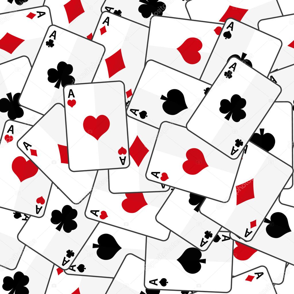 playing cards with four aces seamless pattern eps10