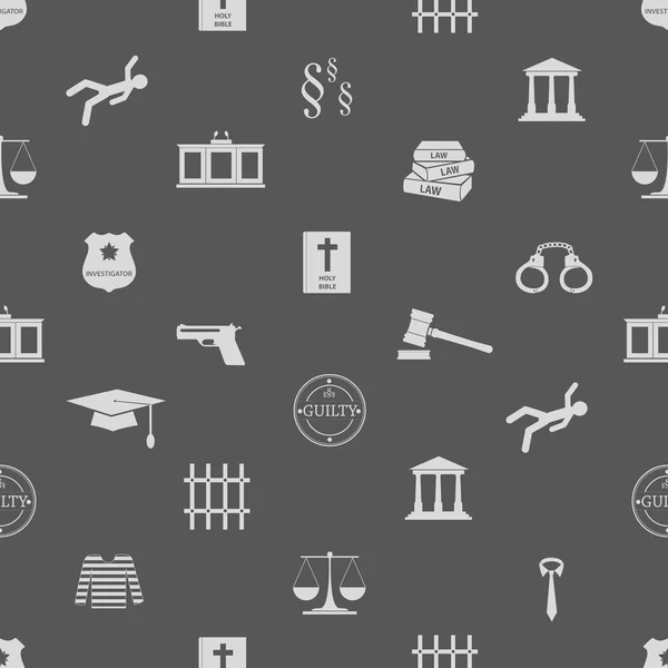 Justice and law icons seamless pattern eps10 — Stock Vector