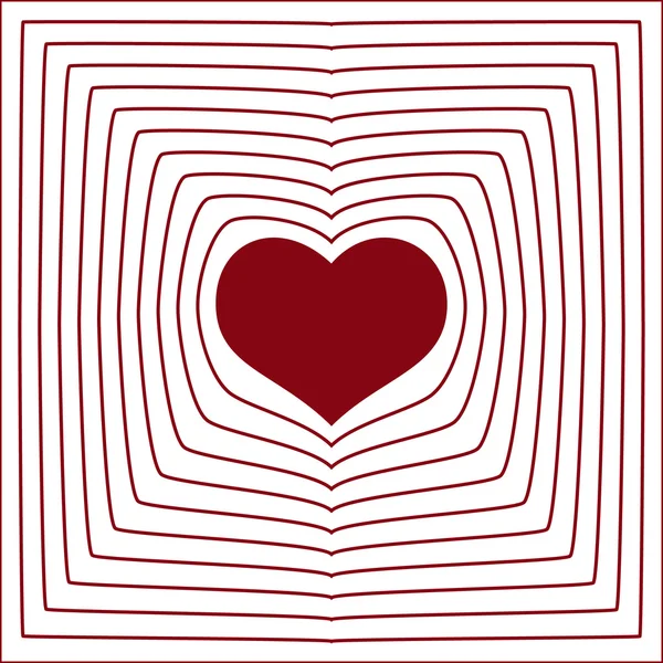 Línea abstracta corazón amor símbolo fondo blanco eps10 — Archivo Imágenes Vectoriales
