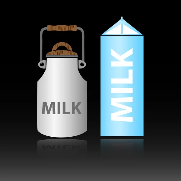 Dairy product milk in two types of bottles eps10 — Stock Vector