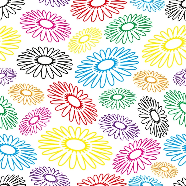 Colorful simple abstract flower seamless light pattern eps10 — Stock Vector