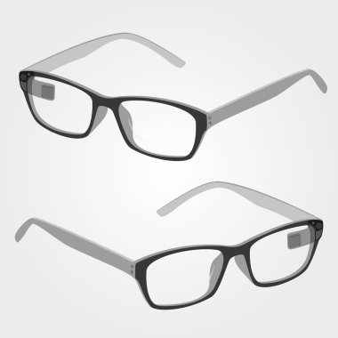 wearable electronics smart glasses with camera and display  eps10 clipart