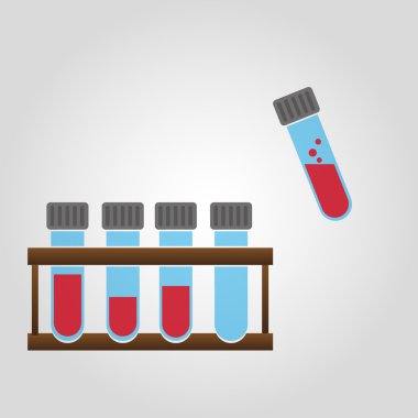 bilim laboratuvar cam tüpleri ile kan eps10