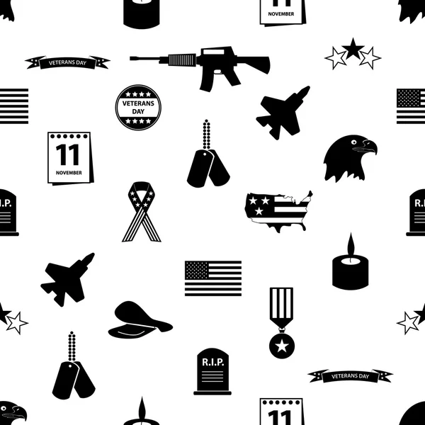 미국 재향 군인의 날 축 하 완벽 한 패턴 eps10 — 스톡 벡터