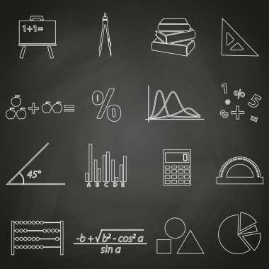 yazı tahtası eps10 üzerinde matematik anahat simgelerini belirlemek