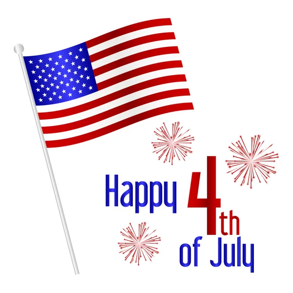 Comemoração do dia da independência americana com eps10 bandeira — Vetor de Stock