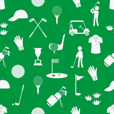 Golf Spor basit beyaz ve yeşil sorunsuz eps10 desen 