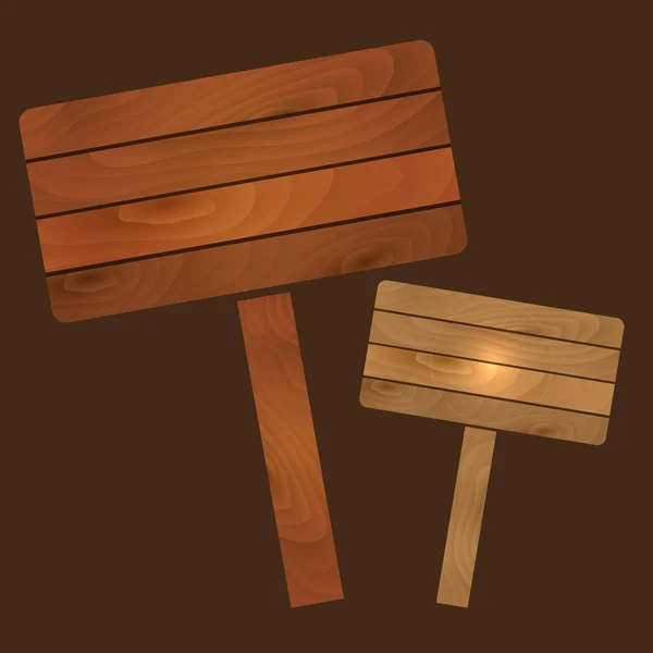 Targhe vettoriali in legno cartelli con texture eps10 — Vettoriale Stock