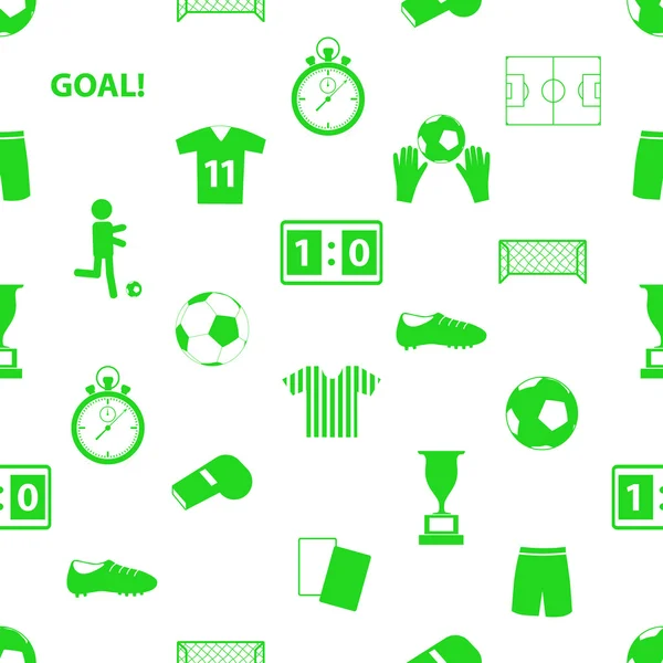 Fußball-Ikonen nahtlose grüne Ikonen Muster eps10 — Stockvektor