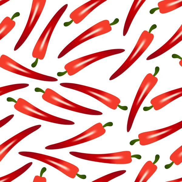 Rojo picante chile pimienta patrón sin costura eps10 — Vector de stock