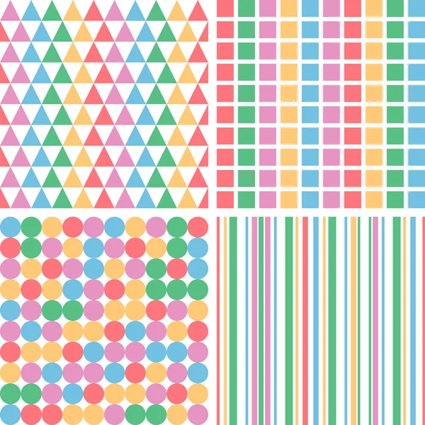 Quatre couleurs pastel abstraites motif simple sans couture eps10 — Image vectorielle