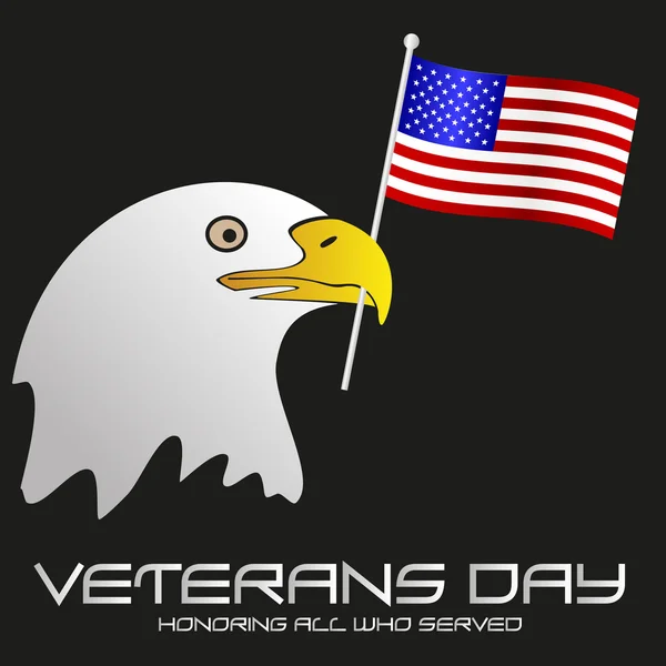 Amerikaanse veterans day viering met hoofd van eagle eps10 — Stockvector