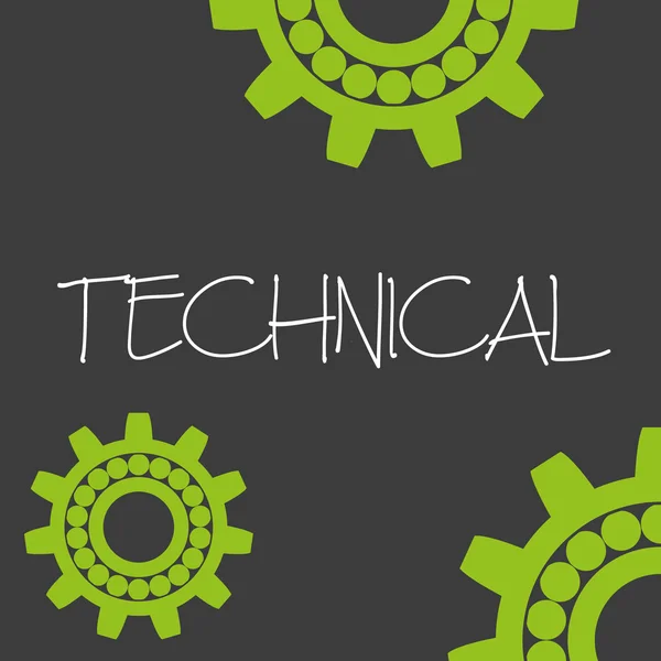 Cogwheel technical machine design banner and background eps10 — Stock Vector